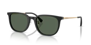 แว่นกันแดด Emporio Armani EA4286D-500171 ดำด้าน ขาแว่นโทนทอง เลนส์เขียวเข้ม มุมสามส่วนสี่