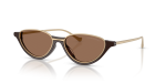 แว่นกันแดด Emporio Armani EA4288U-645873 มุมเฉียง สีน้ำตาลประกาย สำหรับผู้หญิง