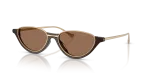 แว่นกันแดด Emporio Armani EA4288U-645873 Shiny Brown Dark Brown แว่นกันแดด Emporio Armani EA4288U-645873 มุมเฉียง สีน้ำตาลประกาย สำหรับผู้หญิง