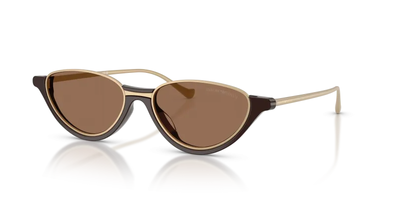 แว่นกันแดด Emporio Armani EA4288U-645873 Shiny Brown Dark Brown แว่นกันแดด Emporio Armani EA4288U-645873 มุมเฉียง สีน้ำตาลประกาย สำหรับผู้หญิง
