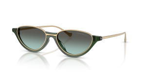 แว่นกันแดด Emporio Armani EA4288U-65002A มุมเฉียง สีเขียวใสมันเงา สำหรับผู้หญิง