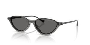 แว่นกันแดด Emporio Armani EA4288U-650187 มุมเฉียง สีเทาโปร่งใสประกาย สำหรับผู้หญิง