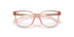 กรอบแว่นสายตา Emporio Armani EK3011U-6346 Shiny Transparent Pink Emporio Armani EK3011U 6346 close-up ด้านหน้า