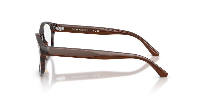 แว่นสายตา Emporio Armani EK3012U-5026 มุมข้าง ขาแว่นสีน้ำตาลโปร่งใสประกาย