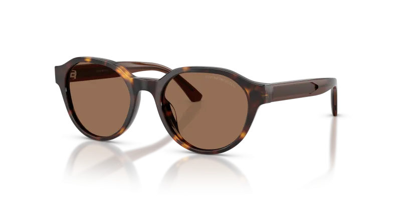 แว่นกันแดด Emporio Armani EK4008U-502673 มุมเฉียง สีฮาวานาประกาย สำหรับเด็กผู้ชาย
