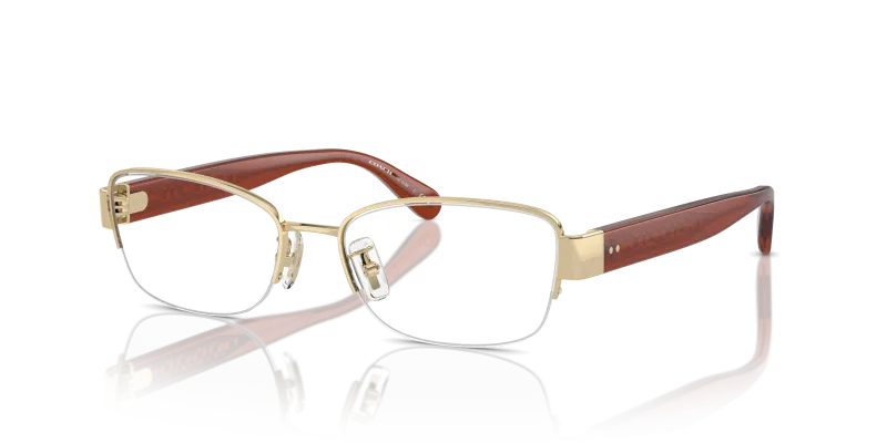 กรอบแว่นสายตา Coach HC5168-9005 Shiny Light Gold Coach HC5168-9005 9005 แว่นสายตาสีทองอ่อนประกาย สำหรับผู้หญิง