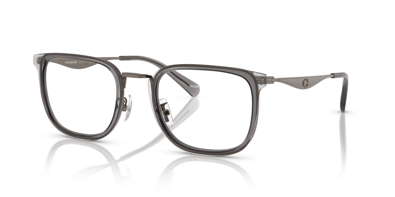 กรอบแว่นสายตา Coach HC5177-9457 Transparent Grey Coach HC5177 9457 แว่นสายตาสีเทาโปร่งใส สำหรับผู้ชาย