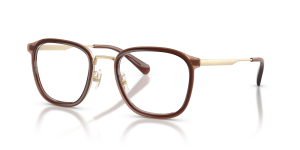 แว่นสายตา Coach HC5210-9474 สีทองอ่อนซาตินสลับน้ำตาล มุมสามส่วนสี่