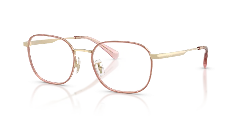 กรอบแว่นสายตา Coach HC5211-9469 Shiny Light Gold Pink แว่นสายตา Coach HC5211-9469 ทองอ่อนมันวาว/สีชมพู มุมสามส่วนสี่