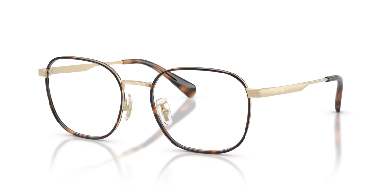 กรอบแว่นสายตา Coach HC5211-9492 Light Gold Dark Tortoise แว่นสายตา Coach HC5211-9492 ทองอ่อน/ลายเต่าเข้ม มุมสามส่วนสี่