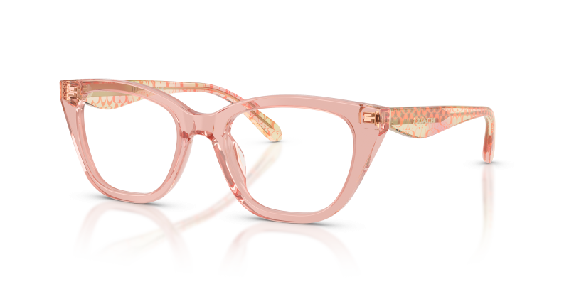 กรอบแว่นสายตา Coach HC6289U-5943 Transparent Peach Coach HC6289U-5943 5943 แว่นสายตาทรงตาแมวสีพีชโปร่งใส ผู้หญิง