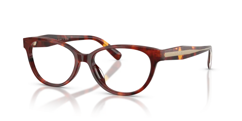 กรอบแว่นสายตา Coach HC6293U-5938 Walnut Tortoise Coach HC6293U-5938 5938 แว่นสายตาทรงสี่เหลี่ยมลาย Walnut Tortoise ผู้หญิง
