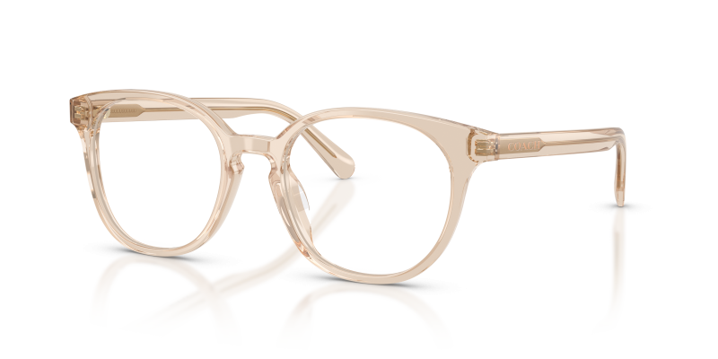 กรอบแว่นสายตา Coach HC6301F-5967 Transparent Beige แว่นสายตา Coach HC6301F-5967 เบจโปร่งใส มุมสามส่วนสี่