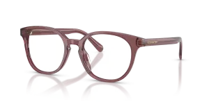 แว่นสายตา Coach HC6301F-5969 สีม่วงโปร่งใส มุมสามส่วนสี่