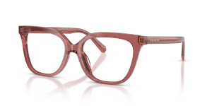 แว่นสายตา Coach HC6302U-5961 สีชมพูสโมคโปร่งใส มุมสามส่วนสี่