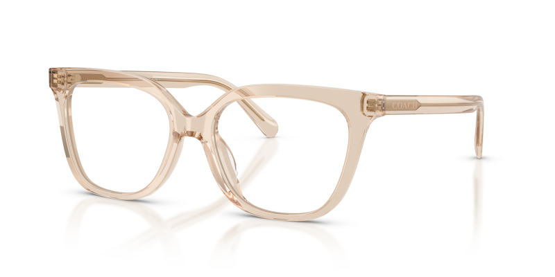 กรอบแว่นสายตา Coach HC6302U-5967 Transparent Beige แว่นสายตา Coach HC6302U-5967 สีเบจโปร่งใส มุมสามส่วนสี่