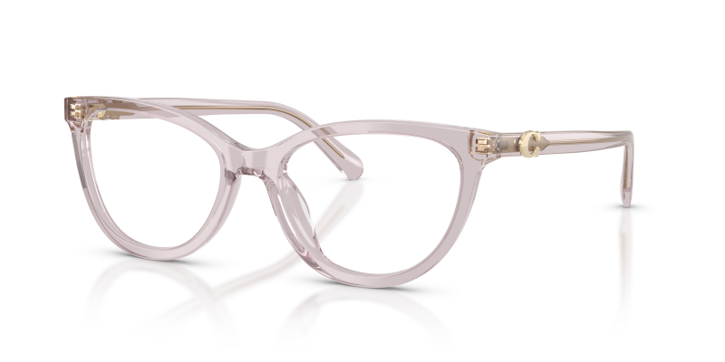กรอบแว่นสายตา Coach HC6304U-5962 Transparent Mauve แว่นสายตา Coach HC6304U-5962 สีม่วงซีดโปร่งใส มุมสามส่วนสี่