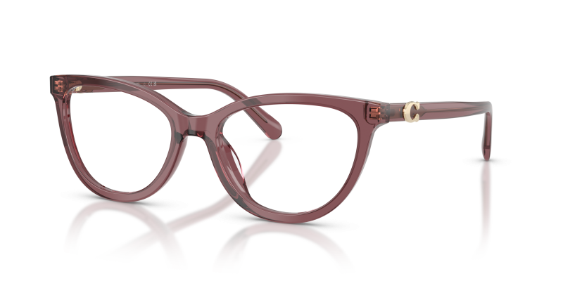 กรอบแว่นสายตา Coach HC6304U-5969 Transparent Purple แว่นสายตา Coach HC6304U-5969 สีม่วงโปร่งใส มุมสามส่วนสี่