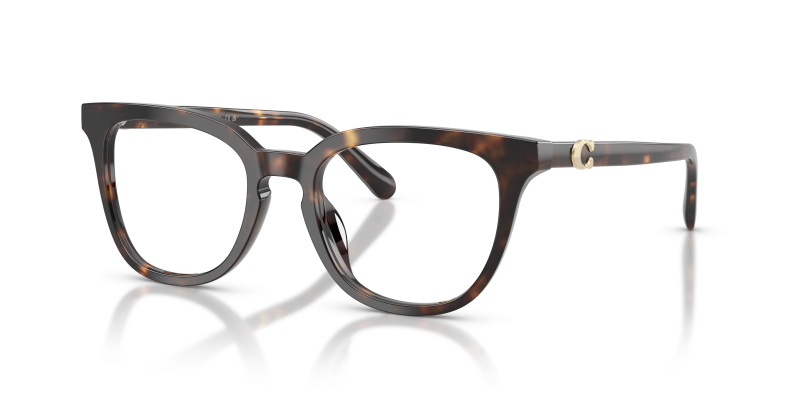 กรอบแว่นสายตา Coach HC6305U-5120 Dark Tortoise แว่นสายตา Coach HC6305U-5120 ลายเต่าเข้ม มุมสามส่วนสี่