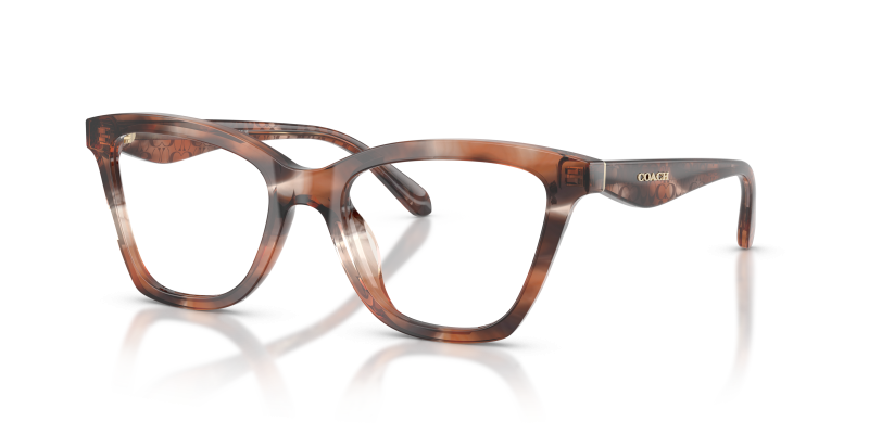 กรอบแว่นสายตา Coach HC6306U-5965 Pecan Watercolor แว่นสายตา Coach HC6306U-5965 สีพีแคนสไตล์สีน้ำ มุมสามส่วนสี่