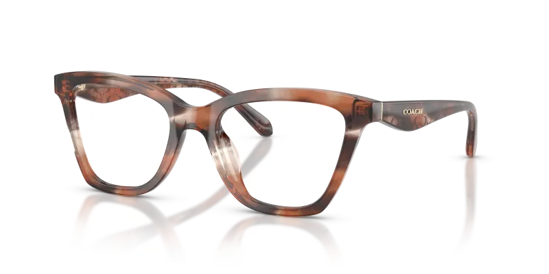 กรอบแว่นสายตา Coach HC6306U-5965 Pecan Watercolor แว่นสายตา Coach HC6306U-5965 สีพีแคนสไตล์สีน้ำ มุมสามส่วนสี่