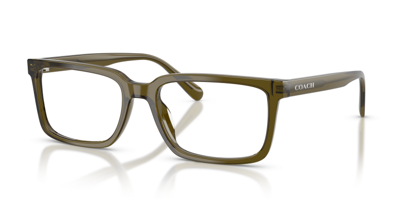 กรอบแว่นสายตา Coach HC6310U-5910 Transparent Olive แว่นสายตา Coach HC6310U-5910 มะกอกโปร่งใส มุมสามส่วนสี่