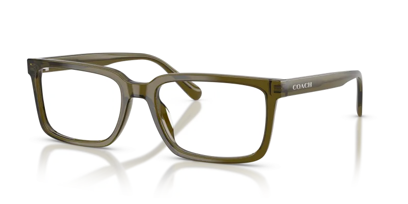 กรอบแว่นสายตา Coach HC6310U-5910 Transparent Olive แว่นสายตา Coach HC6310U-5910 มะกอกโปร่งใส มุมสามส่วนสี่