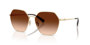 แว่นกันแดด Coach HC7194-900574 ทองอ่อนประกาย เลนส์ไล่ระดับสีน้ำตาล