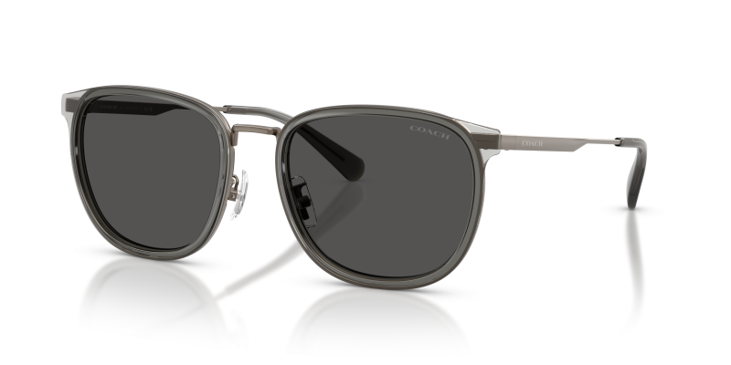 แว่นกันแดด Coach HC7195-947287 Satin Gunmetal Grey แว่นกันแดด Coach HC7195-947287 กันเมทัลซาติน เลนส์เทาสด