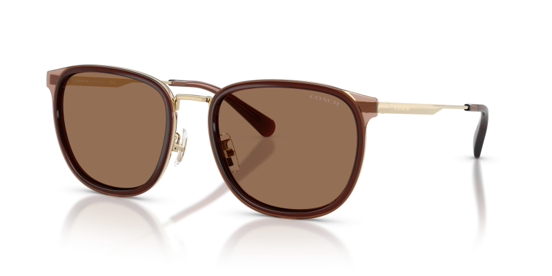 แว่นกันแดด Coach HC7195-947473 Satin Light Gold Brown แว่นกันแดด Coach HC7195-947473 ทองอ่อนซาตินผสมน้ำตาล เลนส์น้ำตาลสด