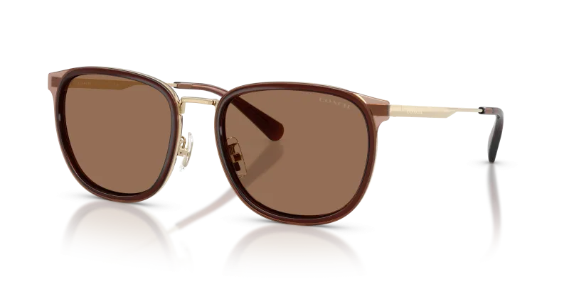 แว่นกันแดด Coach HC7195-947473 Satin Light Gold Brown แว่นกันแดด Coach HC7195-947473 ทองอ่อนซาตินผสมน้ำตาล เลนส์น้ำตาลสด