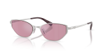 แว่นกันแดด Coach HC7196D-900587 Shiny Silver Rose Flash แว่นกันแดด Coach HC7196D-900587 เลนส์ปรอท Rose Flash มุมสามส่วนสี่