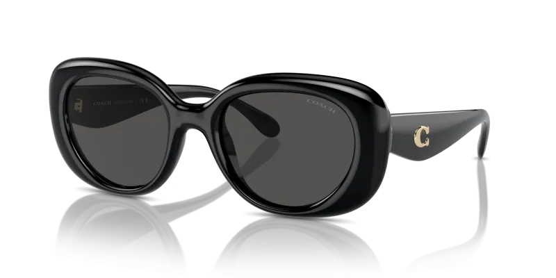 Coach HC8391U-500287 500287 แว่นกันแดดทรงรีเลนส์สีเทาเข้ม ผู้หญิง