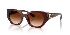 Coach HC8407U-584174 584174 แว่นกันแดดทรงรีสีฮาเซลนัทมิลกี้ ผู้หญิง