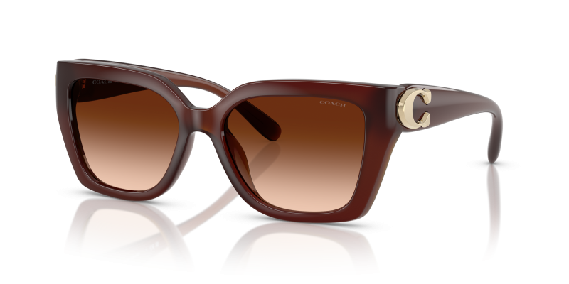 Coach HC8408F-584174 584174 แว่นกันแดดสีฮาเซลนัทมิลกี้ สำหรับผู้หญิง
