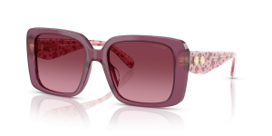 Coach HC8424U 59548H แว่นกันแดดสีม่วงสีขุ่น เลนส์ไล่ระดับม่วง สำหรับผู้หญิง