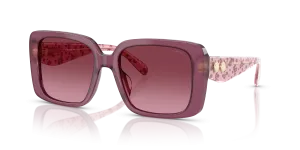 Coach HC8424U 59548H แว่นกันแดดสีม่วงสีขุ่น เลนส์ไล่ระดับม่วง สำหรับผู้หญิง