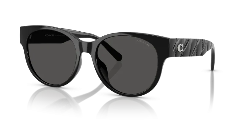 แว่นกันแดด Coach HC8430D-500287 Black Solid Grey Coach HC8430D 500287 แว่นกันแดดสีดำ เลนส์เทาสดโทนเข้ม สำหรับผู้หญิง