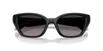 แว่นกันแดด Coach HC8434U-5002F4 Black Grey Gradient Polarized Coach HC8434U 5002F4 close-up ด้านหน้า