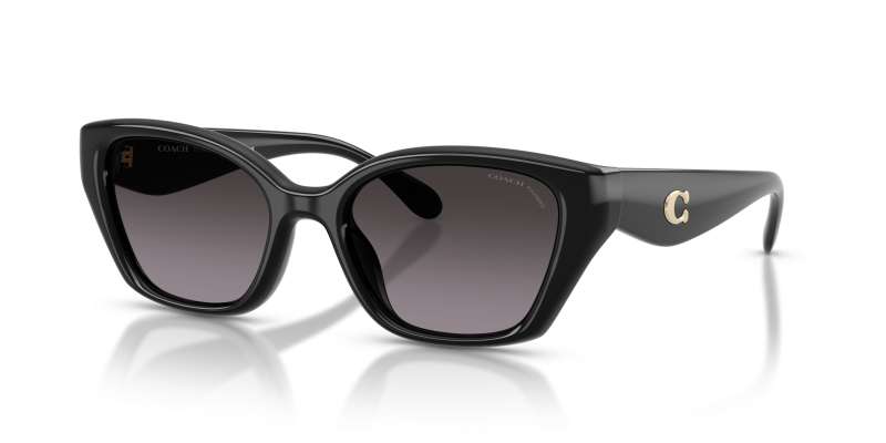 แว่นกันแดด Coach HC8434U-5002F4 Black Grey Gradient Polarized Coach HC8434U 5002F4 แว่นกันแดดสีดำ เลนส์เทาไล่ระดับโพลาไรซ์ สำหรับผู้หญิง