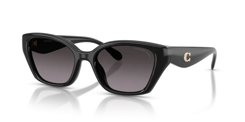 แว่นกันแดด Coach HC8434U-5002F4 Black Grey Gradient Polarized Coach HC8434U 5002F4 แว่นกันแดดสีดำ เลนส์เทาไล่ระดับโพลาไรซ์ สำหรับผู้หญิง