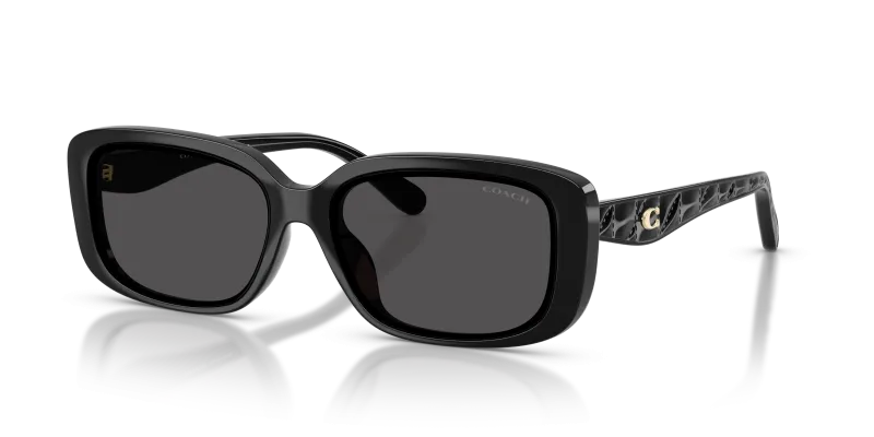 แว่นกันแดด Coach HC8444D-500287 Black Grey Solid Coach HC8444D 500287 แว่นกันแดดสีดำ ผู้หญิง