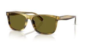 Coach HC8454U 5945/2 แว่นกันแดดลาย Striated Olive เลนส์เขียวสด สำหรับผู้ชาย