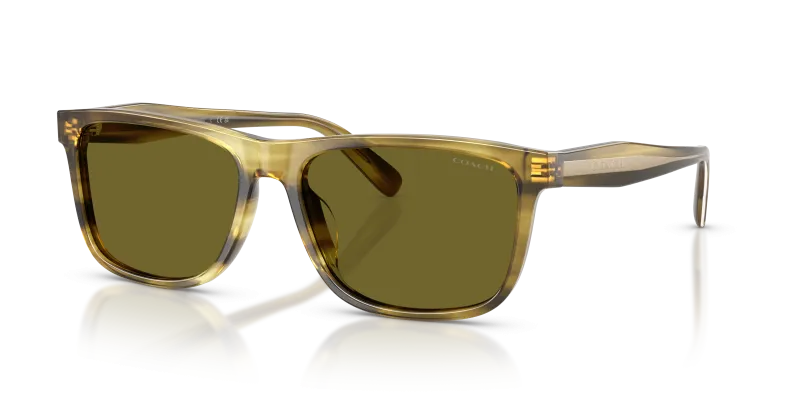 แว่นกันแดด Coach HC8454U 5945/2 Striated Olive Solid Green Coach HC8454U 5945/2 แว่นกันแดดลาย Striated Olive เลนส์เขียวสด สำหรับผู้ชาย