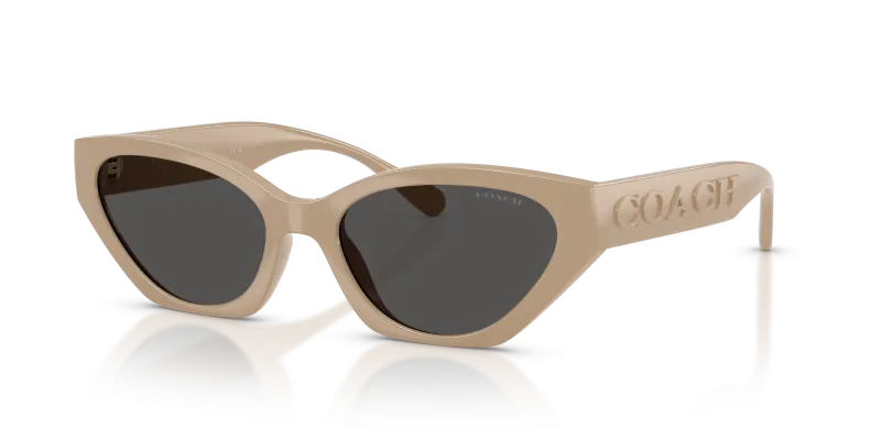 แว่นกันแดด Coach HC8459U-595687 Toffee Grey Solid แว่นกันแดด Coach HC8459U-595687 มุมเฉียง สีทอฟฟี่ สำหรับผู้หญิง