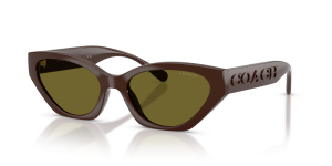 แว่นกันแดด Coach HC8459U-5957/2 มุมเฉียง สี Pecan สำหรับผู้หญิง
