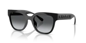 แว่นกันแดด Coach HC8460U-5002T3 มุมเฉียง สีดำ สำหรับผู้หญิง