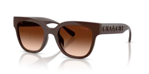 แว่นกันแดด Coach HC8460U-595774 มุมเฉียง สี Pecan สำหรับผู้หญิง
