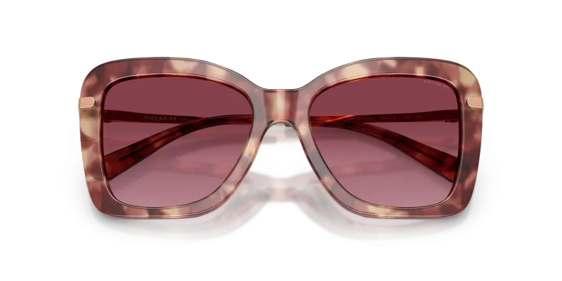 แว่นกันแดด Coach HC8461U-59608H ลายกระสีม่วง ระยะใกล้