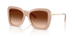 แว่นกันแดด Coach HC8461U-598074 Milky Light Brown Brown Gradient แว่นกันแดด Coach HC8461U-598074 เลนส์ไล่ระดับสีน้ำตาล มุมสามส่วนสี่
